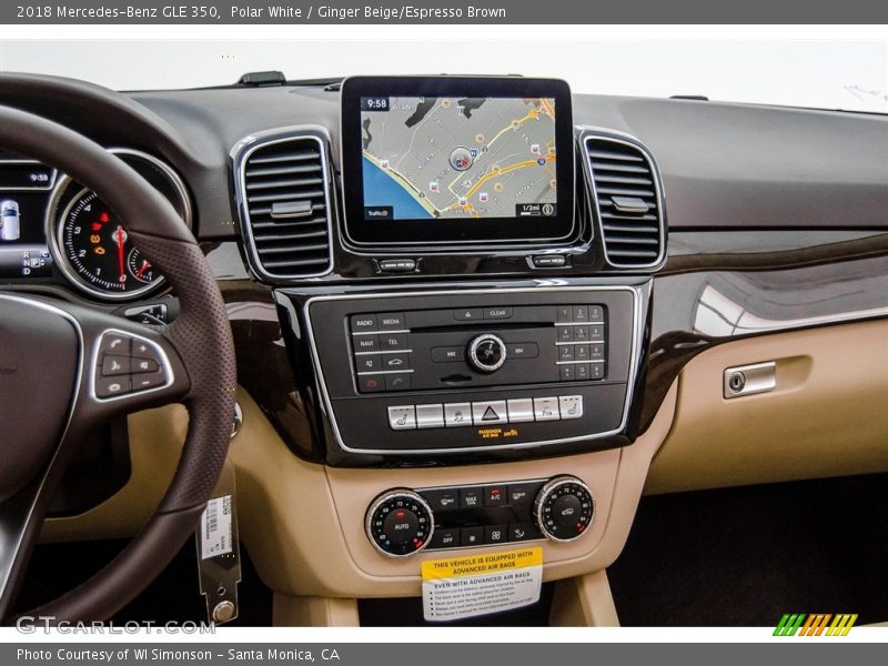 Polar White / Ginger Beige/Espresso Brown 2018 Mercedes-Benz GLE 350