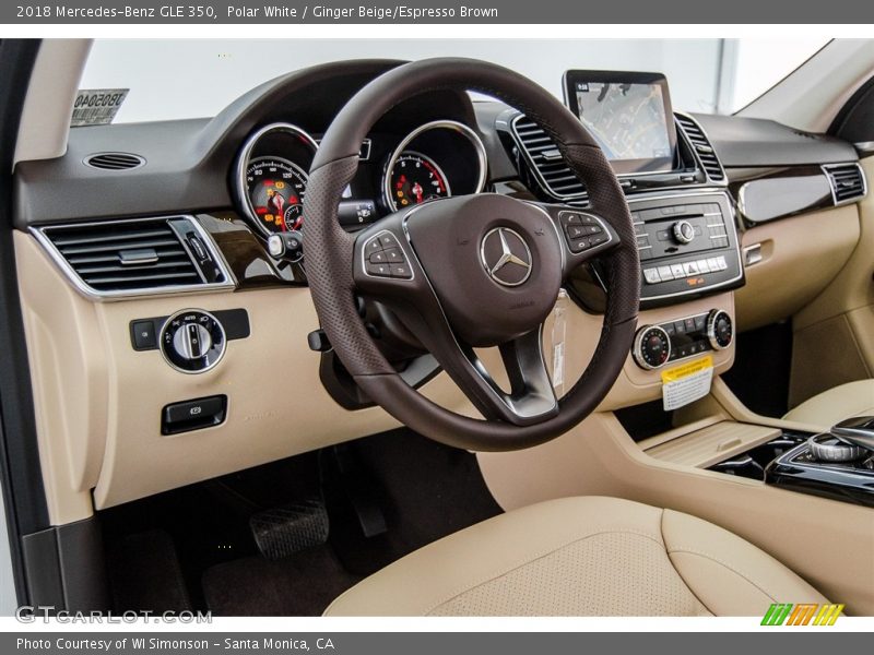 Polar White / Ginger Beige/Espresso Brown 2018 Mercedes-Benz GLE 350