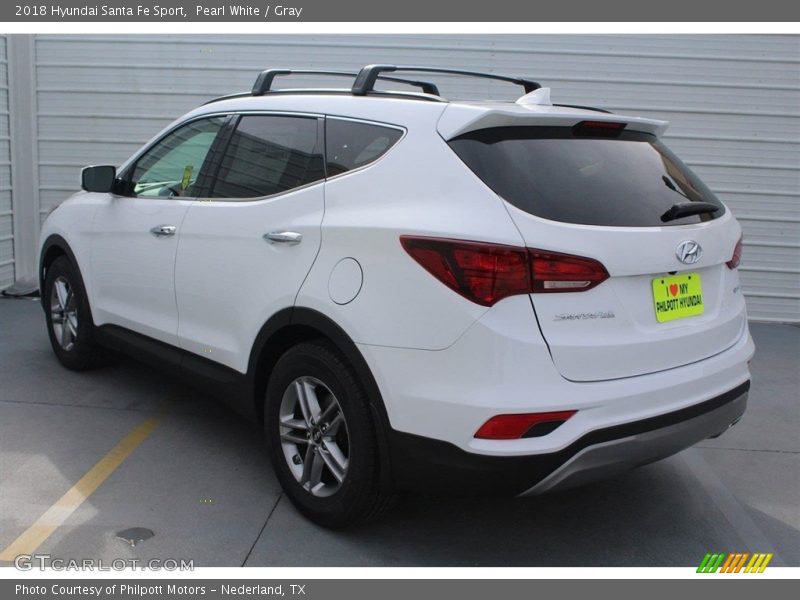 Pearl White / Gray 2018 Hyundai Santa Fe Sport