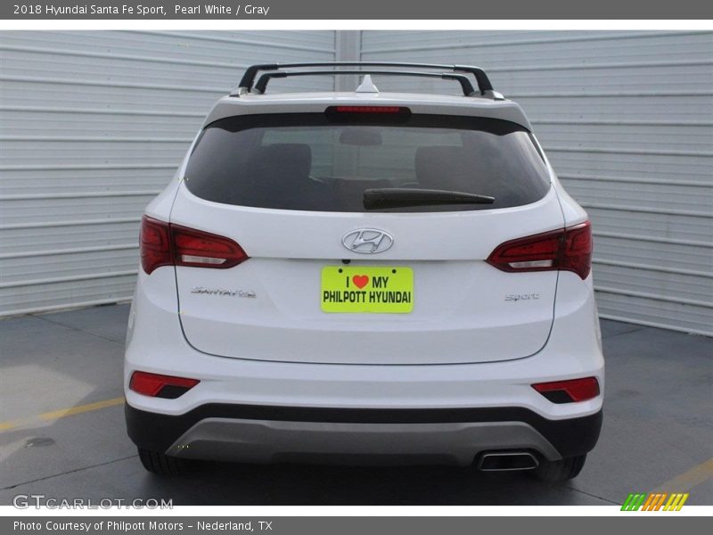 Pearl White / Gray 2018 Hyundai Santa Fe Sport