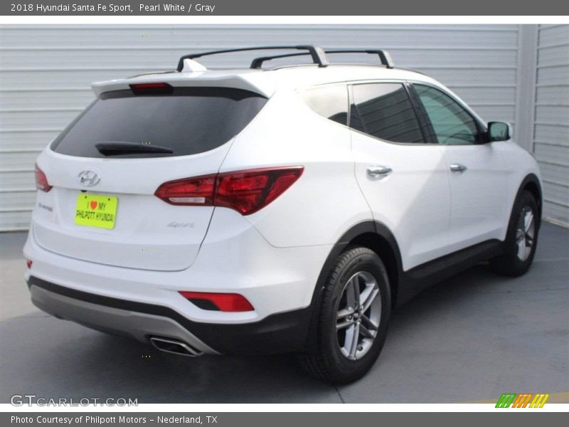 Pearl White / Gray 2018 Hyundai Santa Fe Sport