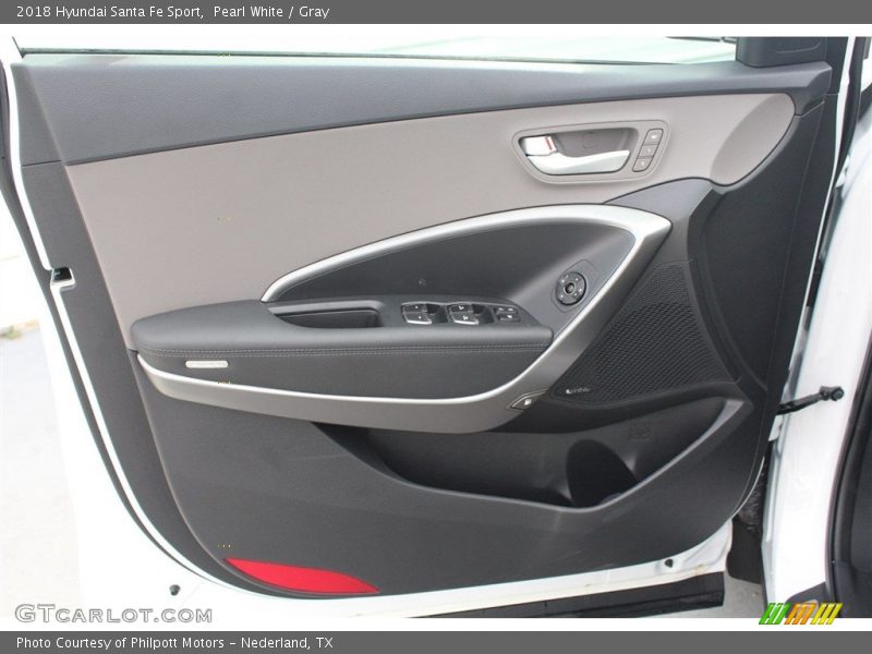 Pearl White / Gray 2018 Hyundai Santa Fe Sport