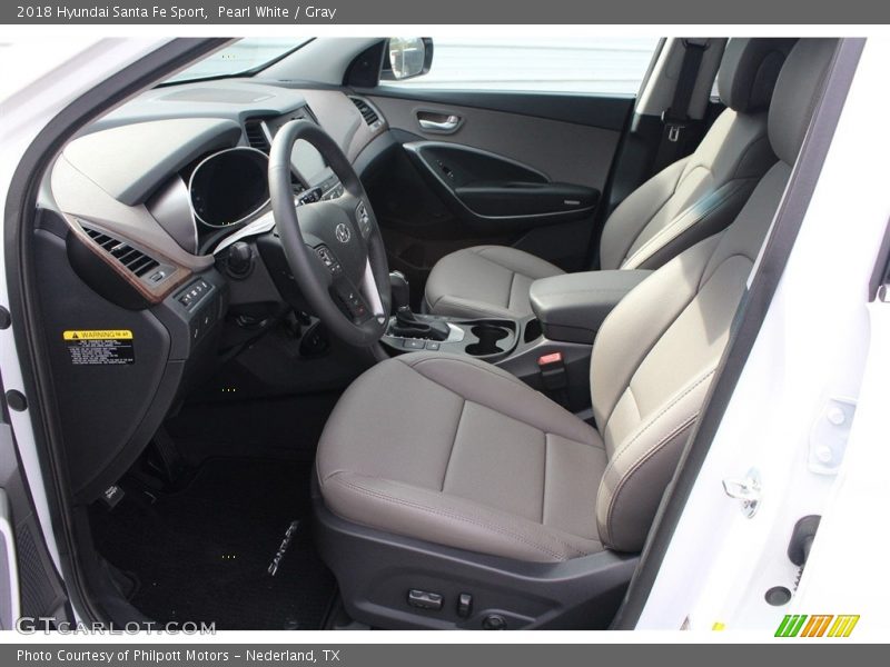 Pearl White / Gray 2018 Hyundai Santa Fe Sport