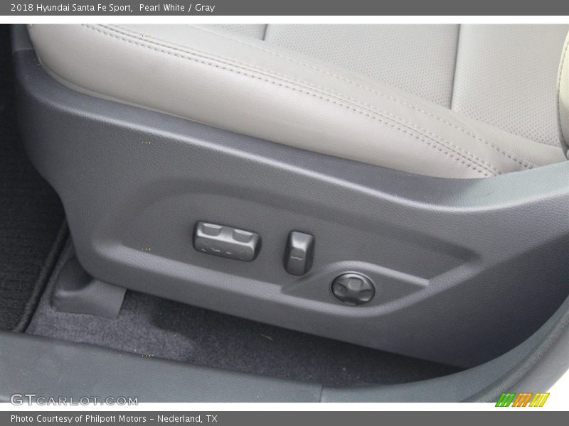 Pearl White / Gray 2018 Hyundai Santa Fe Sport