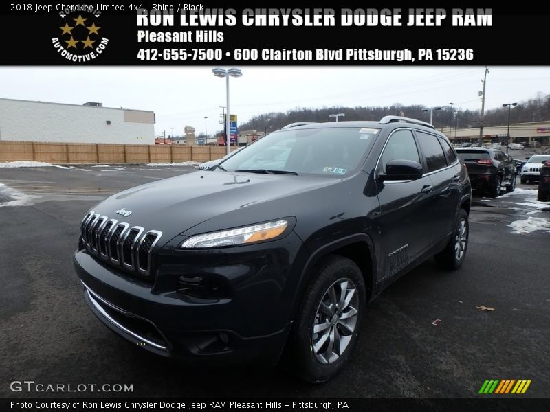 Rhino / Black 2018 Jeep Cherokee Limited 4x4