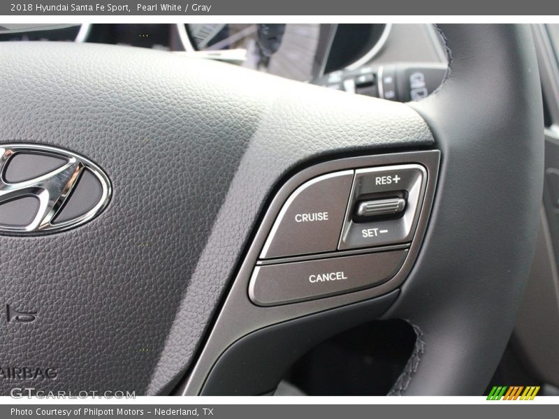 Pearl White / Gray 2018 Hyundai Santa Fe Sport