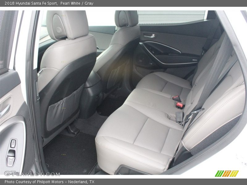 Pearl White / Gray 2018 Hyundai Santa Fe Sport