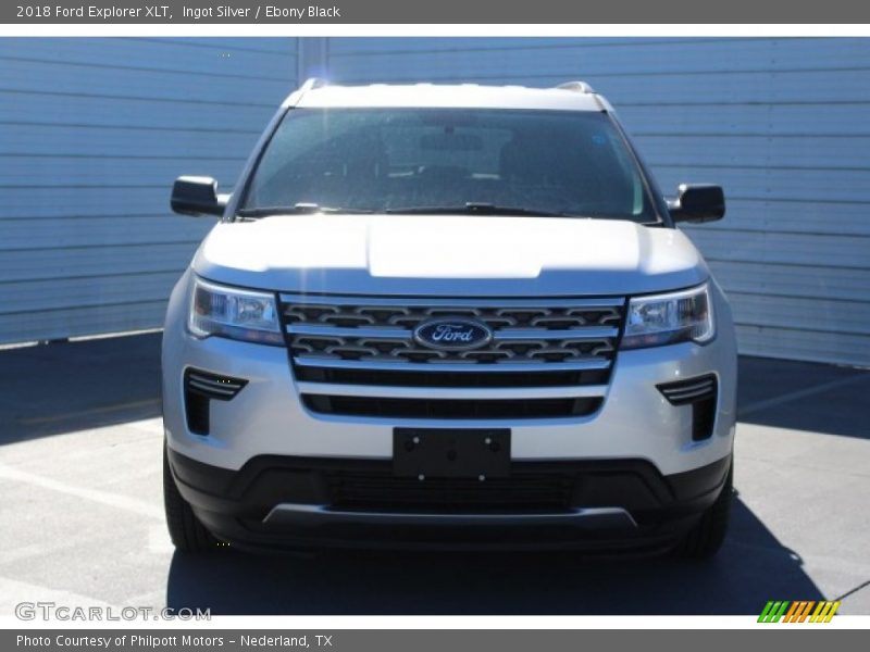 Ingot Silver / Ebony Black 2018 Ford Explorer XLT