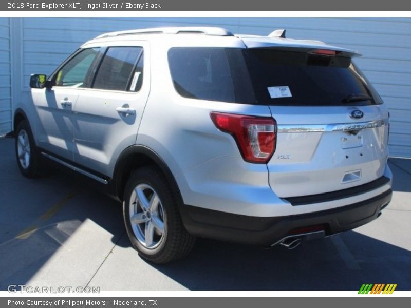 Ingot Silver / Ebony Black 2018 Ford Explorer XLT