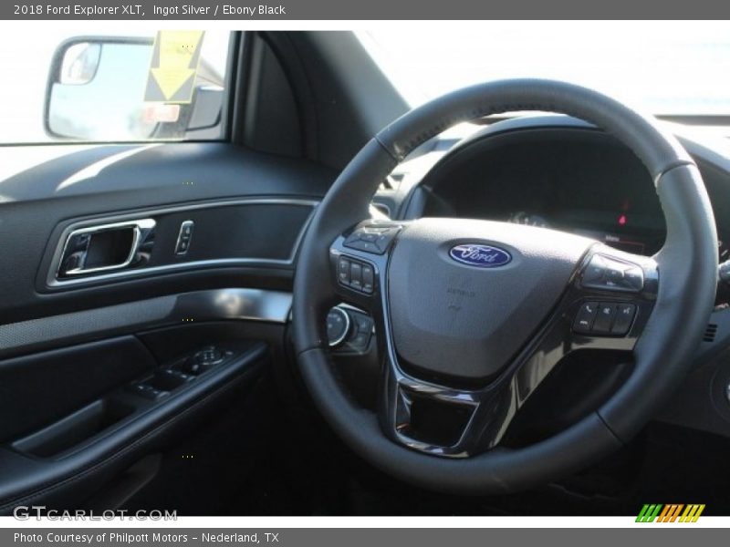 Ingot Silver / Ebony Black 2018 Ford Explorer XLT