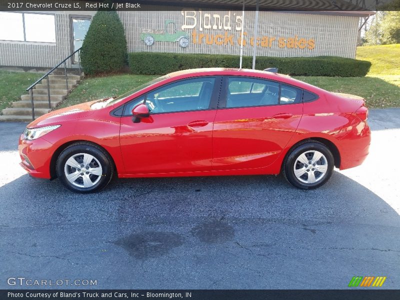 Red Hot / Jet Black 2017 Chevrolet Cruze LS