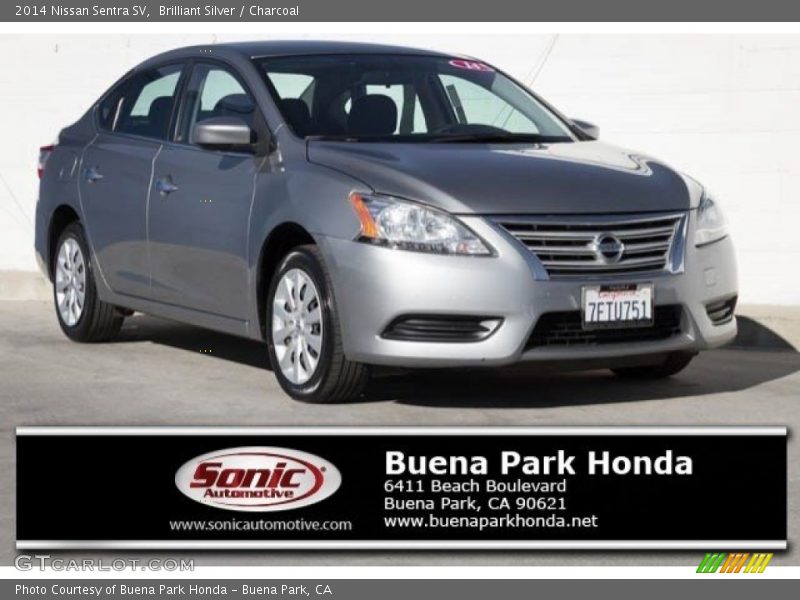 Brilliant Silver / Charcoal 2014 Nissan Sentra SV