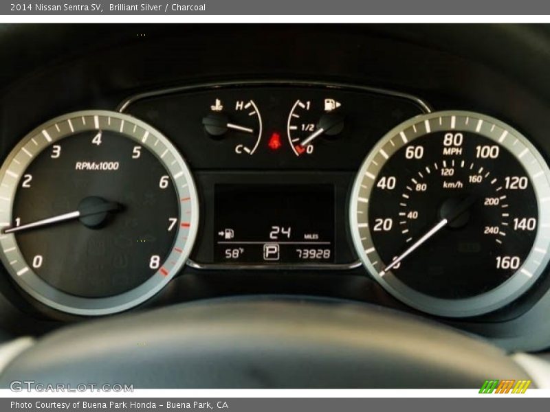 Brilliant Silver / Charcoal 2014 Nissan Sentra SV