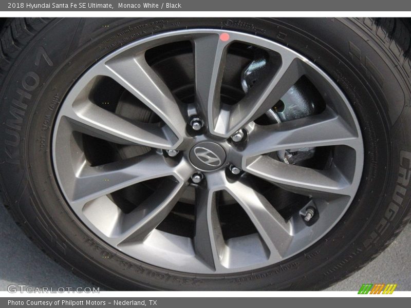 Monaco White / Black 2018 Hyundai Santa Fe SE Ultimate