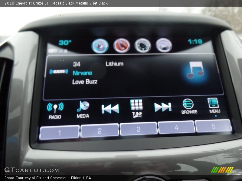 Mosaic Black Metallic / Jet Black 2018 Chevrolet Cruze LT