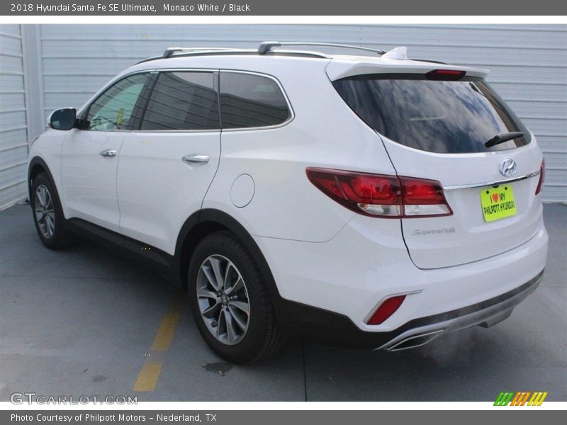 Monaco White / Black 2018 Hyundai Santa Fe SE Ultimate