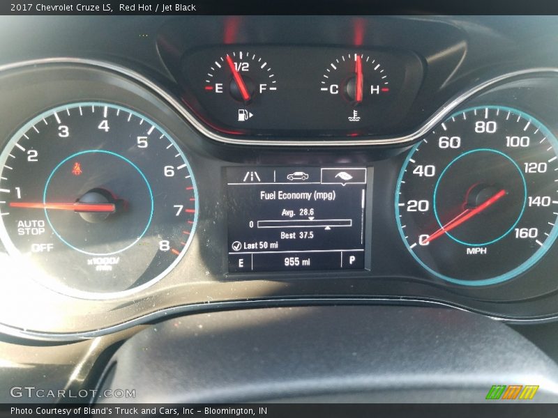 Red Hot / Jet Black 2017 Chevrolet Cruze LS