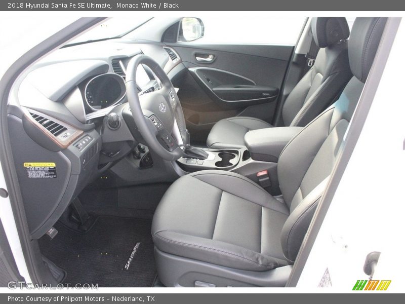 Monaco White / Black 2018 Hyundai Santa Fe SE Ultimate