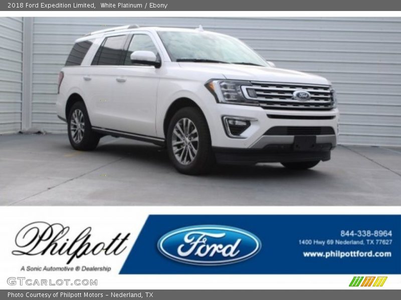 White Platinum / Ebony 2018 Ford Expedition Limited