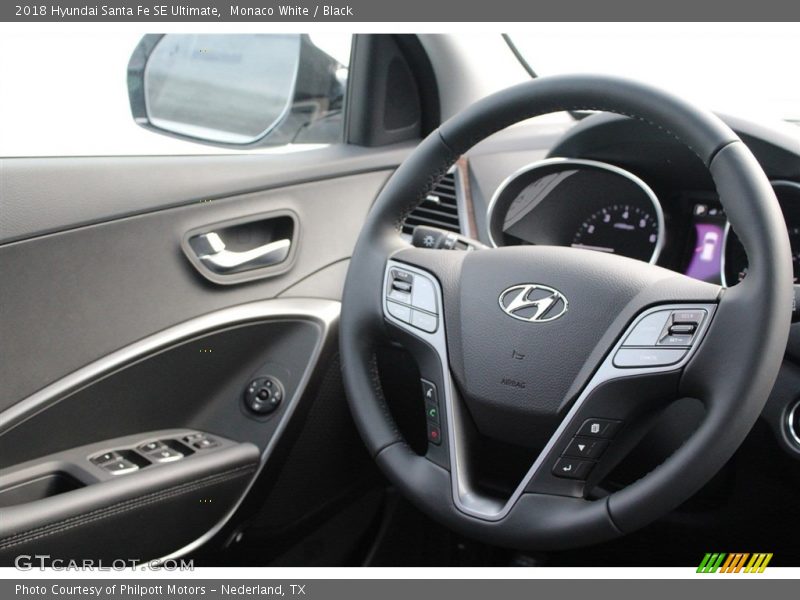 Monaco White / Black 2018 Hyundai Santa Fe SE Ultimate