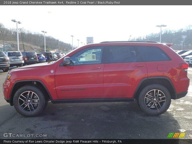 Redline 2 Coat Pearl / Black/Ruby Red 2018 Jeep Grand Cherokee Trailhawk 4x4