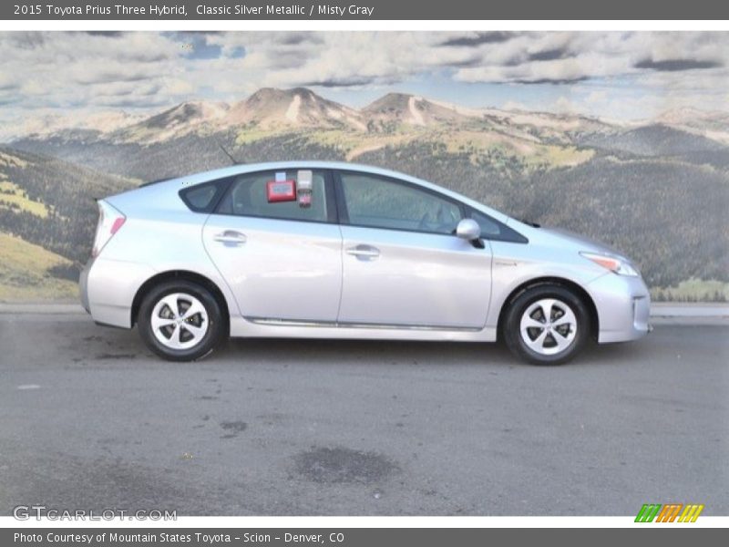 Classic Silver Metallic / Misty Gray 2015 Toyota Prius Three Hybrid