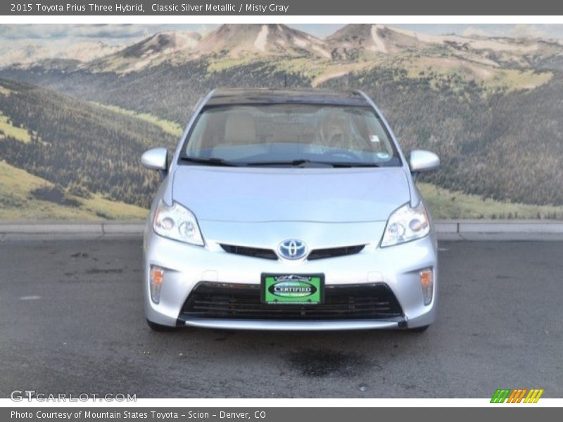 Classic Silver Metallic / Misty Gray 2015 Toyota Prius Three Hybrid