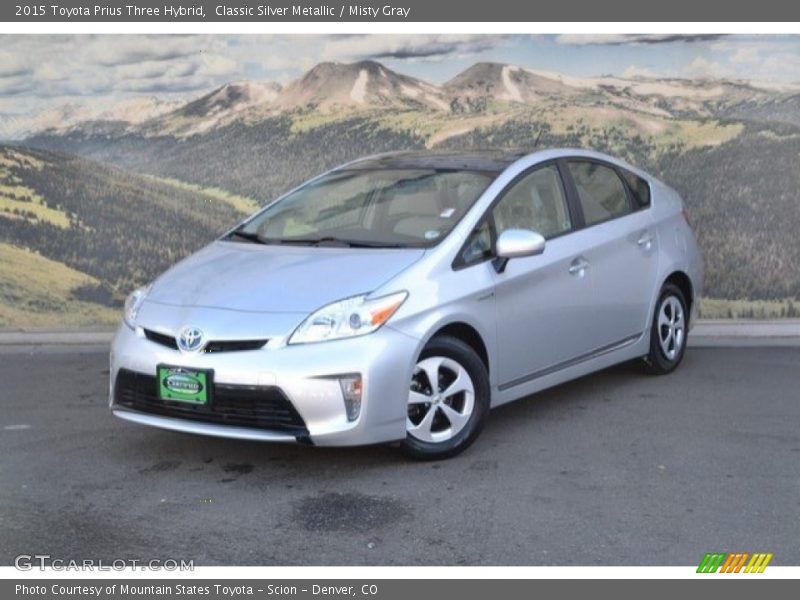 Classic Silver Metallic / Misty Gray 2015 Toyota Prius Three Hybrid