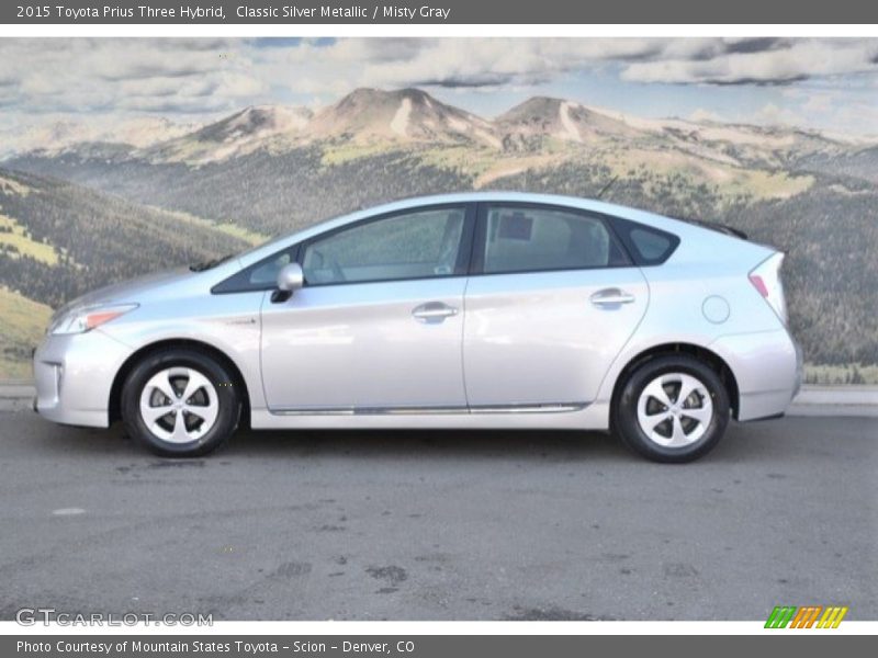 Classic Silver Metallic / Misty Gray 2015 Toyota Prius Three Hybrid