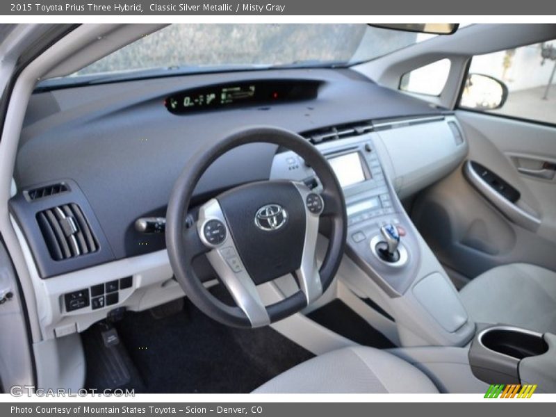Classic Silver Metallic / Misty Gray 2015 Toyota Prius Three Hybrid