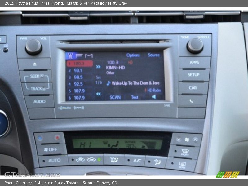 Classic Silver Metallic / Misty Gray 2015 Toyota Prius Three Hybrid
