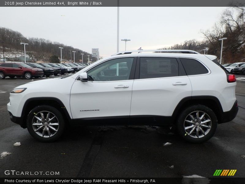 Bright White / Black 2018 Jeep Cherokee Limited 4x4