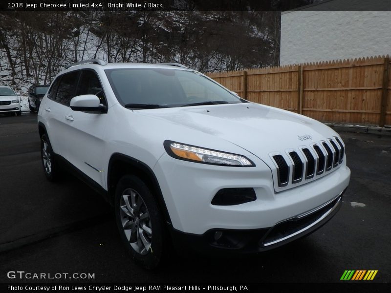 Bright White / Black 2018 Jeep Cherokee Limited 4x4