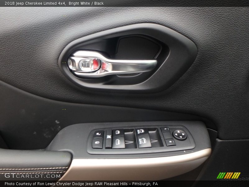 Bright White / Black 2018 Jeep Cherokee Limited 4x4