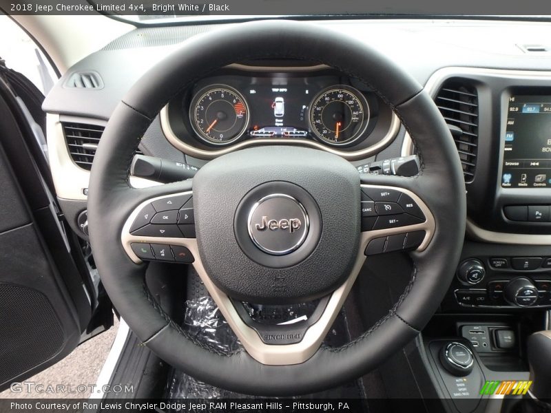 Bright White / Black 2018 Jeep Cherokee Limited 4x4