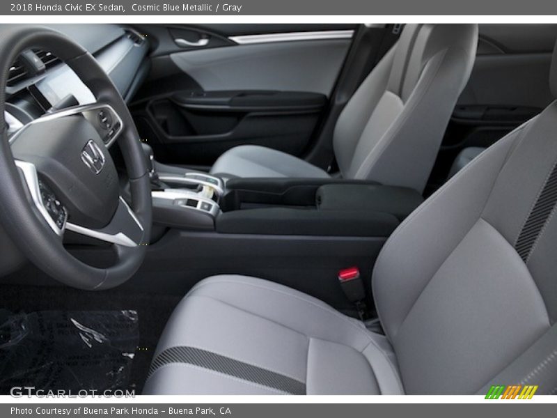 Cosmic Blue Metallic / Gray 2018 Honda Civic EX Sedan