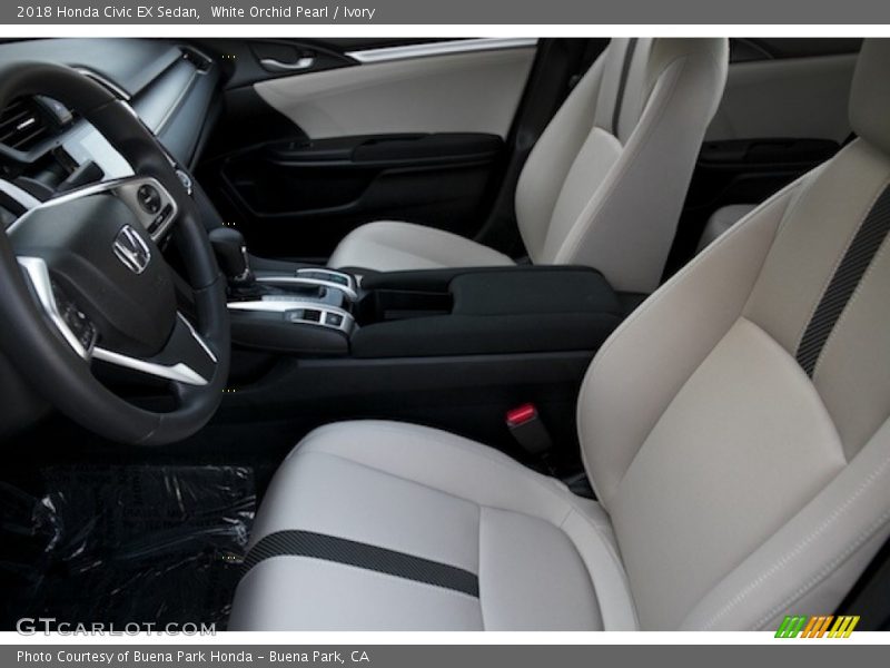 White Orchid Pearl / Ivory 2018 Honda Civic EX Sedan