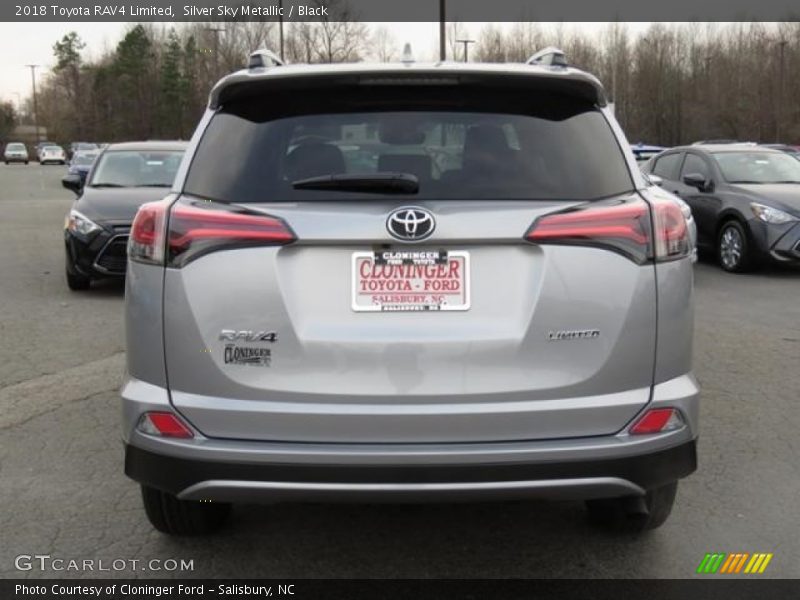 Silver Sky Metallic / Black 2018 Toyota RAV4 Limited