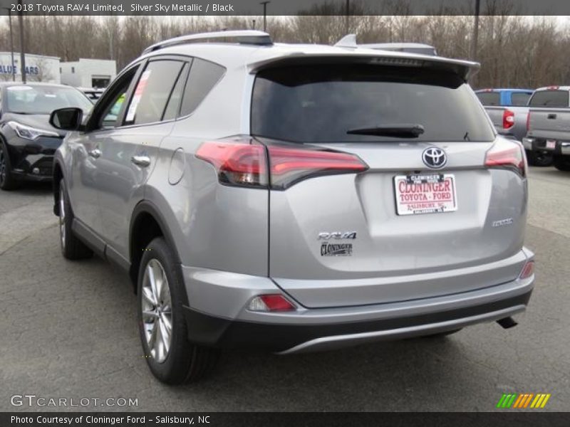 Silver Sky Metallic / Black 2018 Toyota RAV4 Limited