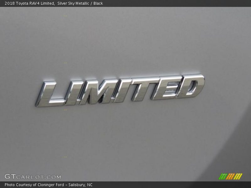 Silver Sky Metallic / Black 2018 Toyota RAV4 Limited