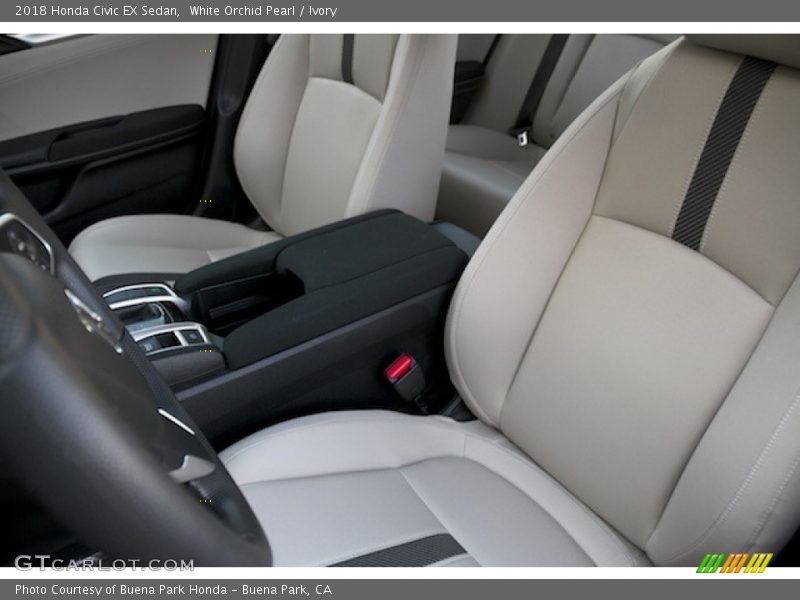 White Orchid Pearl / Ivory 2018 Honda Civic EX Sedan