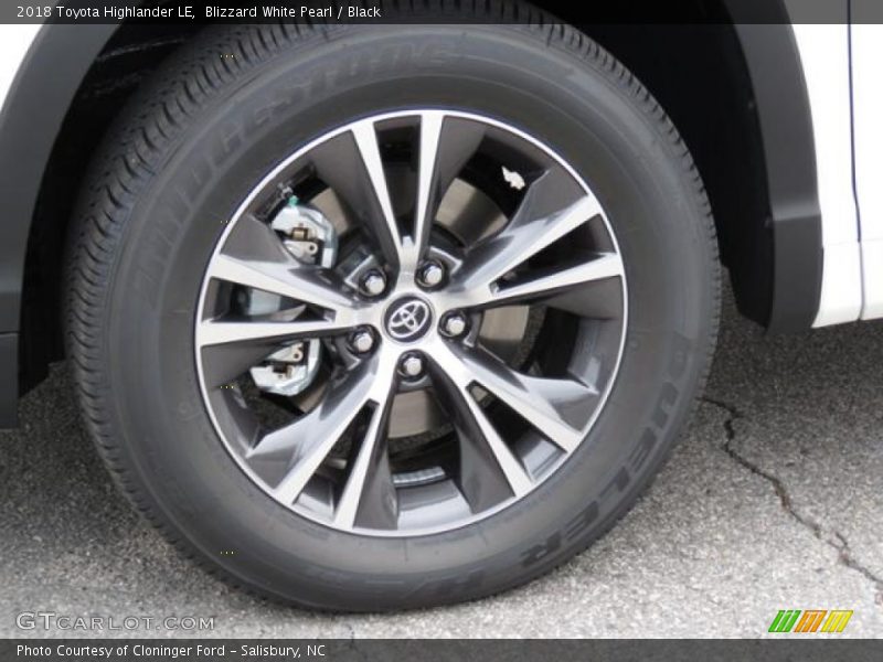 Blizzard White Pearl / Black 2018 Toyota Highlander LE