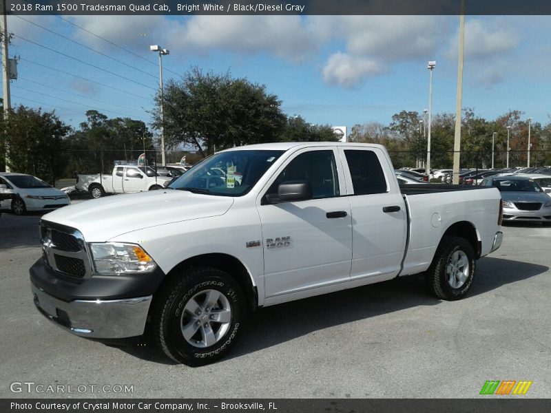Bright White / Black/Diesel Gray 2018 Ram 1500 Tradesman Quad Cab