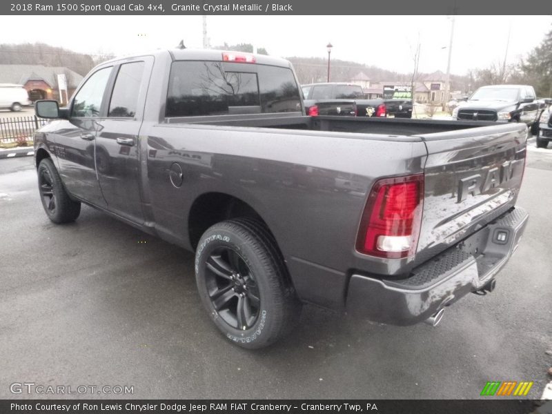 Granite Crystal Metallic / Black 2018 Ram 1500 Sport Quad Cab 4x4