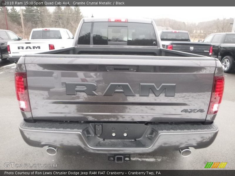 Granite Crystal Metallic / Black 2018 Ram 1500 Sport Quad Cab 4x4