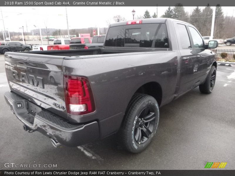 Granite Crystal Metallic / Black 2018 Ram 1500 Sport Quad Cab 4x4