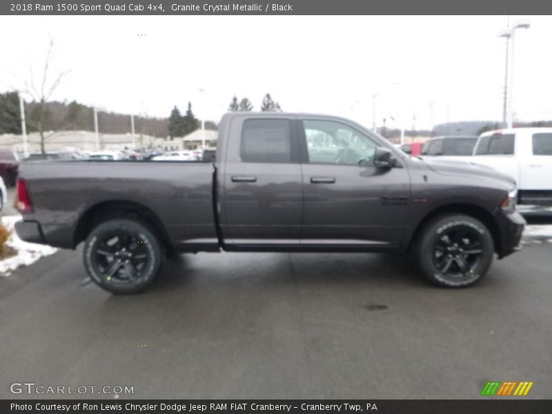 Granite Crystal Metallic / Black 2018 Ram 1500 Sport Quad Cab 4x4