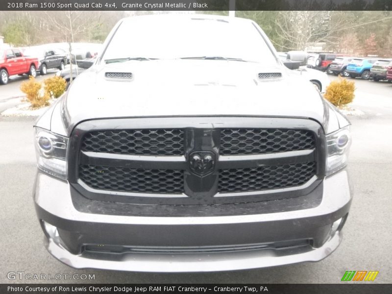 Granite Crystal Metallic / Black 2018 Ram 1500 Sport Quad Cab 4x4