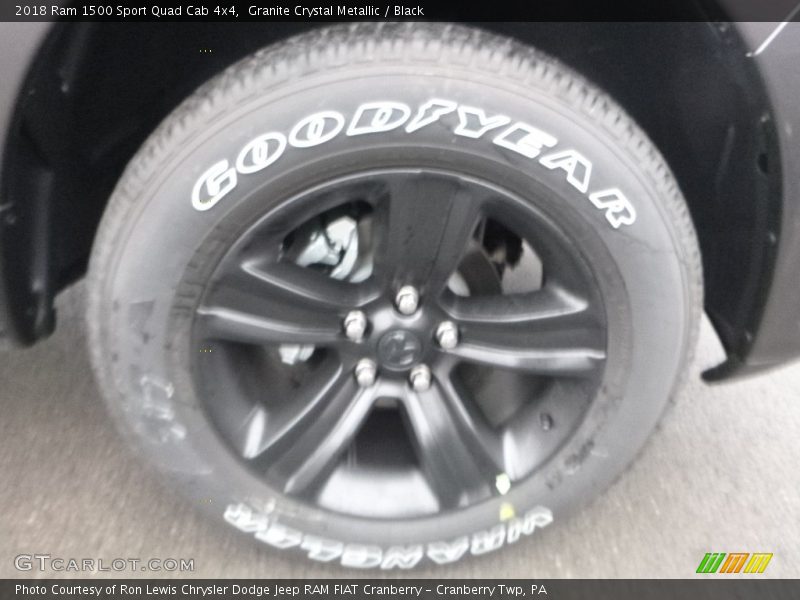 Granite Crystal Metallic / Black 2018 Ram 1500 Sport Quad Cab 4x4