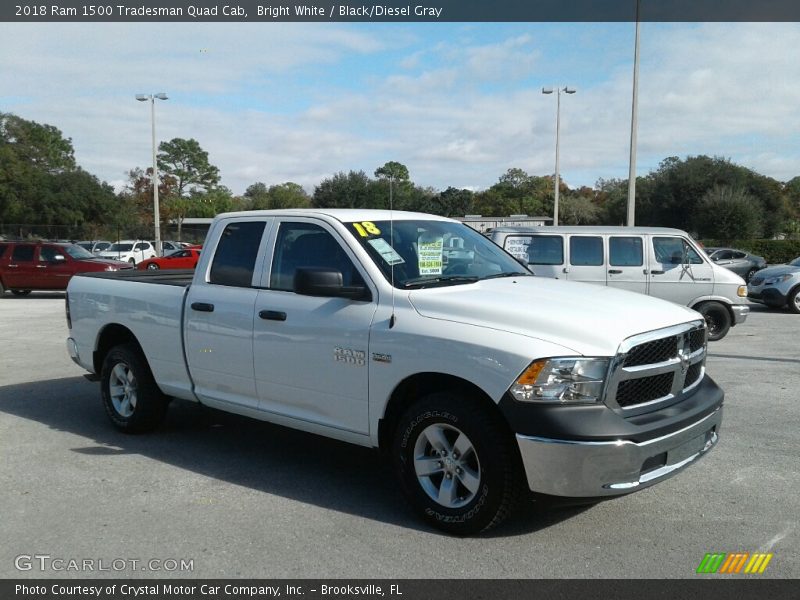 Bright White / Black/Diesel Gray 2018 Ram 1500 Tradesman Quad Cab